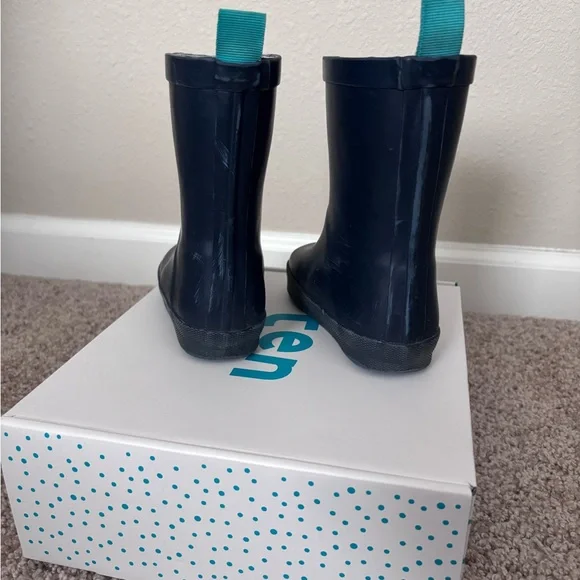 Navy Blue Waterproof Rain Boots - Picture 4 of 5